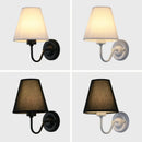 LED Modern Wall Lamp Indoor Lighting Nordic E27 Fabric Retro Wall Lamp Bedroom Bedside Ljojo