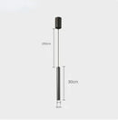 Black Linear Pendant Light Italian Design Minimalist Hanging Lamp for Living Room by Ljojo
