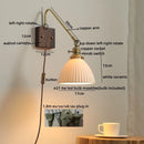Ljojo LED Wall Lamps: Modern Style for Bedroom, Bathroom, Living Room, Walnut Copper Fixtures