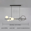 Modern LED Ceiling Chandelier Black for Kitchen Table Dining Room - Ljojo