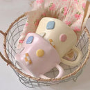 Ljojo Macaron Color Coffee Mug - 400ML Cute Ceramic Cup