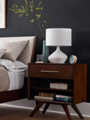 Japanese Minimalist Retro Wabi-sabi Resin Table Lamp LED E27 Bedroom Decor by Ljojo
