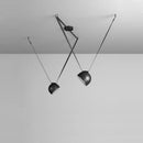Art Deco Black Orange Lustre Cross Belt Pendant Light by Ljojo for Living Room
