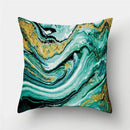 Ljojo Marble Ocean Sea Pattern Polyester Throw Pillow Cover - Home Sofa Decor