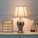 Ljojo American Style Bedside Lamp with Painted Patterns for Home Decoration