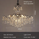 American Retro Crystal Pearl Lustre Chandeliers for Living Room by Ljojo