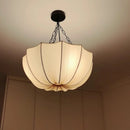 Ljojo Minimalist Retro Fabric Pendant Light Modern Chandelier for Living Room Dining Bedroom
