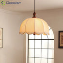 Japanese Wabi Sabi LED Pendant Light for Home Decoration | Fabric Fruit Disk-Shaped Chandelier by Ljojo