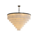 Black Alabaster LED Chandelier by Ljojo - Stylish Lighting for Living & Dining Room