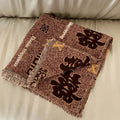 Ljojo 4-Layer Cotton Gauze Fringed Blanket for Spring & Summer