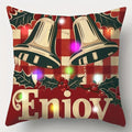 Ljojo LED Christmas Pillowcase with Santa Claus Snowman Bell Design
