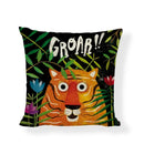 Linen Print Pillowcase 45X45CM Wildlife Collection by Ljojo