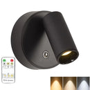 Ljojo LED Wall Light with Remote Control - Rotatable Magnetic Lamp for Bedroom and Living Room