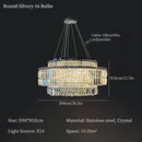 Ljojo Luxury Crystal Chandelier: Elegant Pendant Light for Home Living Room