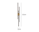 LED Strip Black Gold Wall Lamp for Nordic Decor - Ljojo