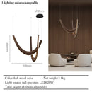 Ljojo Industrial Minimalist Wood LED Pendant Lights Chandelier for Home Decoration