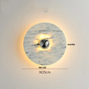 Ljojo Marble LED Wall Sconce Round Indoor Lamp for Home Decor