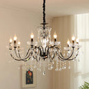 Ljojo Lustre European Crystal Chandelier French Gold Candle Pendant Lights for Home Decor