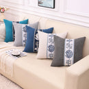 Ljojo Linen Chinese Pavilion Pattern Pillow Cover for Home Sofa Bedroom