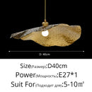 Ljojo Lotus Leaf Chandelier Pendant Light Copper Finish Kitchen Dining Room Lighting