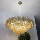 Luxury Amber Glass LED Ceiling Chandelier for Living Room Dining by Ljojo