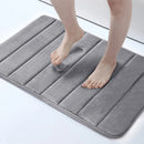 Ljojo Memory Foam Bath Mat Ultra Soft Non-Slip Water Absorbent Shower Rug