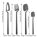 Ljojo 24Pcs Stainless Steel Flatware Set: Matte Knife Fork Spoon Teaspoon for Dining & Kitchen
