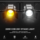 Ljojo™ 4PCS 200W LED COB Par Lights Barndoor Warm&Cold White Spotlights