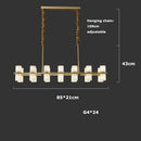 Ljojo Marble Copper LED Chandeliers: High-end Modern Gold Hanging Lamps for Home Decor