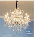 Ljojo Luxury Crystal Chandelier LED Pendant Lamp Elegant European Hanging Light