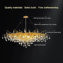 Gold Crystal Ceiling Chandelier for Dining Living Room Luxury by Ljojo