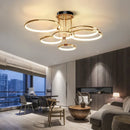 Nordic Minimalist Gold Ring LED Ceiling Light Fixture for Restaurant Bedroom Living Room by Ljojo