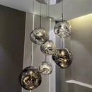 Ljojo LED Pendant Lava Lamp: Modern PVC Lighting for Home Decor & Kitchen Fixtures