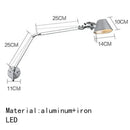 LED Wall Lamp Silver Black Metal Bedroom Study Reading Lights E27 Rotatable Adjustable Lighting Decor by Ljojo