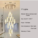 Crystal Duplex Staircase Chandelier for Luxurious Living Room Decor by Ljojo