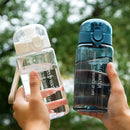 Ljojo 550ml Sports Water Bottle with Scale, Straight Drinking Lid, Outdoor Portable Kettle