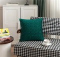 Ljojo 3D Geometric Velvet Pleated Cushion Cover for Home Decor
