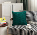 Ljojo 3D Geometric Velvet Pleated Cushion Cover for Home Decor