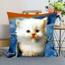 Cute Cat Print Pillowcase by Ljojo - Perfect for Home, Car, and Sofa