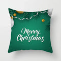 Ljojo Merry Christmas Green Pillowcase Sofa Decoration Cover