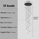 Nordic Minimalist LED Chandelier for Rotating Staircase - Luxury Villa Pendant Light by Ljojo