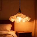 Ljojo Flower Glass Chandelier LED Retro Pendant Light Nordic Art Decor Café Bar Lighting