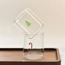 Ljojo 3D Glass Cup 400ml Cartoon Animal Christmas Theme Glass Coffee Mug