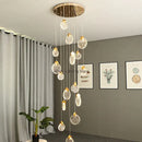 Ljojo Luxury Crystal Ceiling Pendant Light with LED for Villa Living