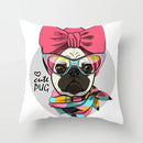 Cute Pug Bulldog Pillowcase for Living Room Decor - Ljojo Home Decor