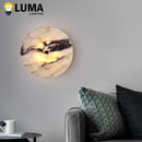 Ljojo Calacatta Marble Wall Lamp for Livingroom Bedroom Corridor - Italian Luxury Stone Sconce