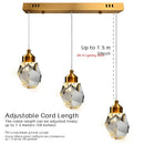 K9 Crystal Dining Chandeliers Gold Wire Hanging Ceiling Lights For Bedroom Decor by Ljojo