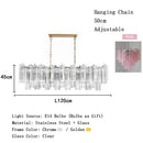 LED Pink Clear Glass Chandelier Stylish Designer Texture for Staircase Decor by Ljojo