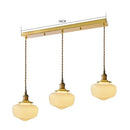 Ljojo Milky White Glass LED Pendant Chandelier - Modern Home Decor Light