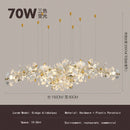 Modern Ceramics Ginkgo Leaf Chandelier Lamp Atmospheric Luxury Villa Loft Hotel Home - Ljojo